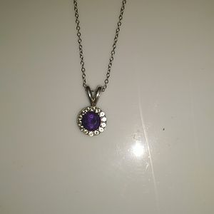 Amethyst necklace and earring set
